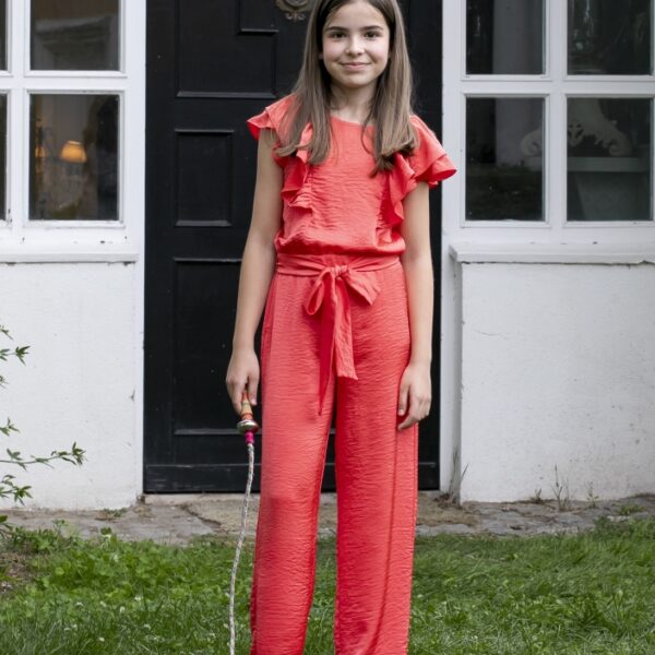 Mono Volantes Espalda Lazo ROSA NUDE 370 - Tete Y Martina